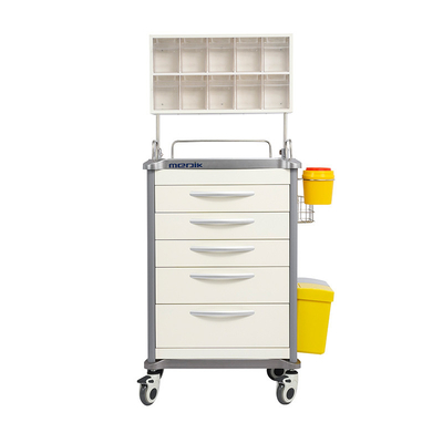 Uitschuifbare medische medicijnwagen voor het ziekenhuis, kantelbare medische opslagwagen